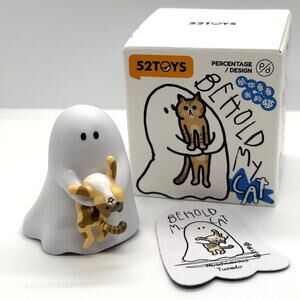 52Toys Behold My Cat Collectible Mini Figure, Ghost & Mischievous Tuxedo